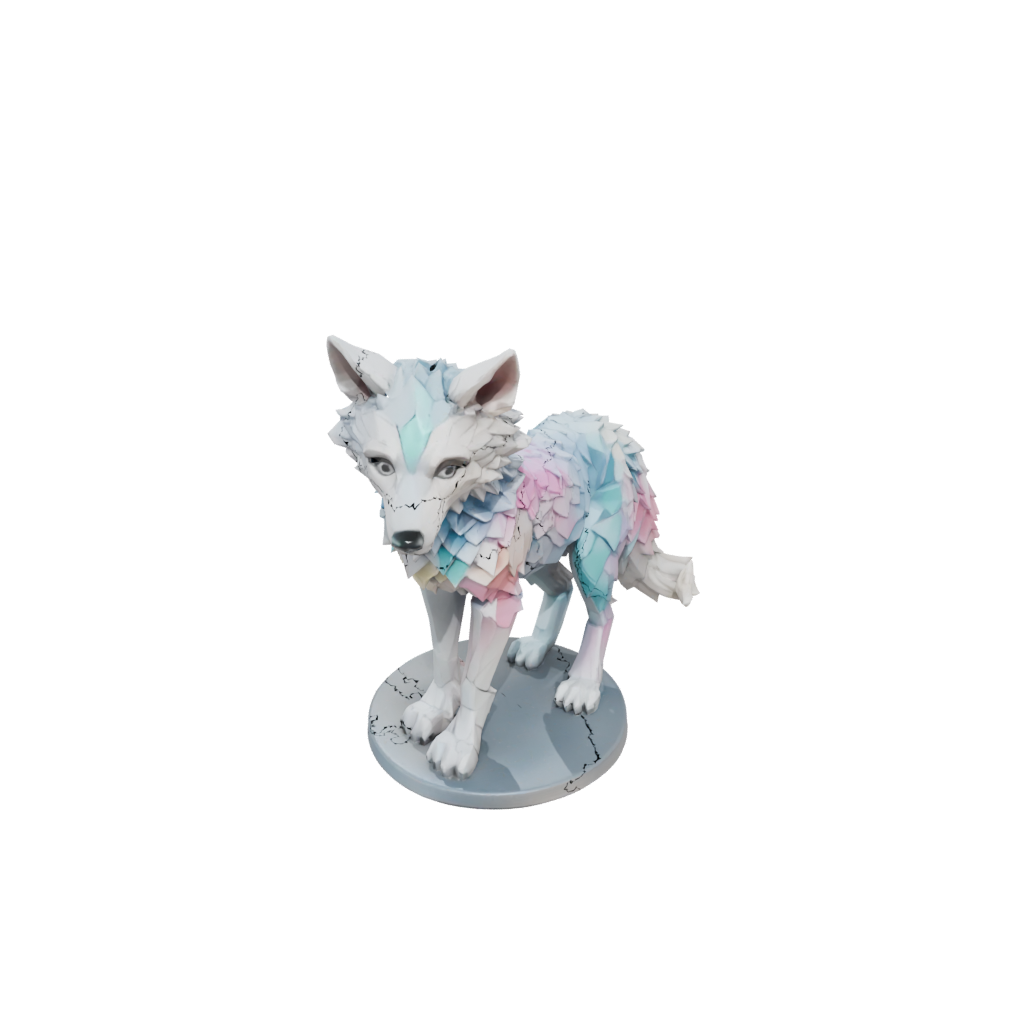 Pastel Armored Flexi Wolf Pup
