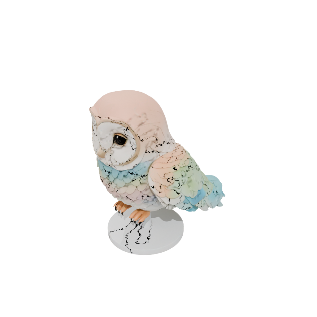 Pastel Chibi Flexi Barn Owl