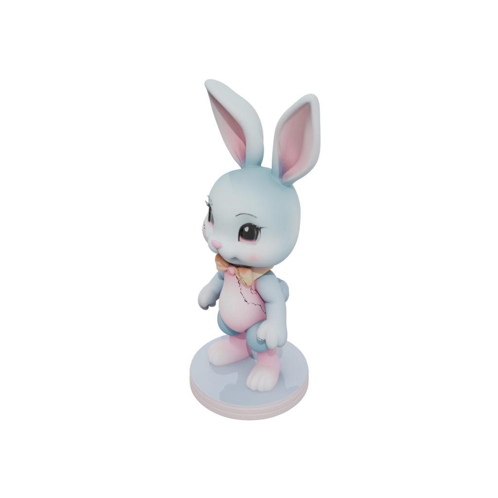 Pastel Chibi Flexi Bunny Rabbit