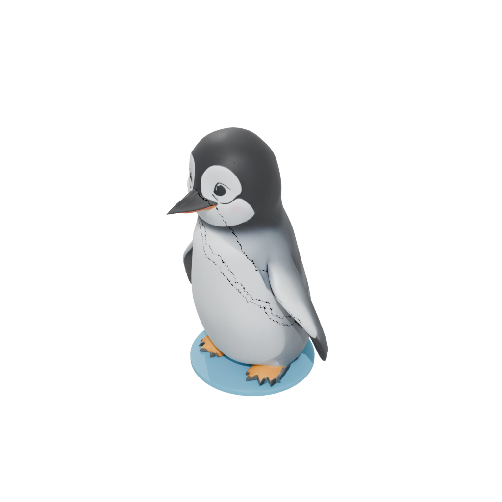 Pastel Chibi Flexi Emperor Penguin