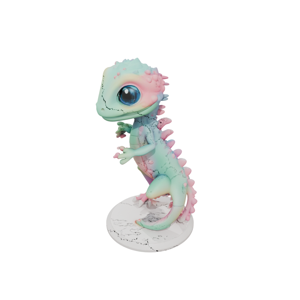 Pastel Chibi Flexi Gecko