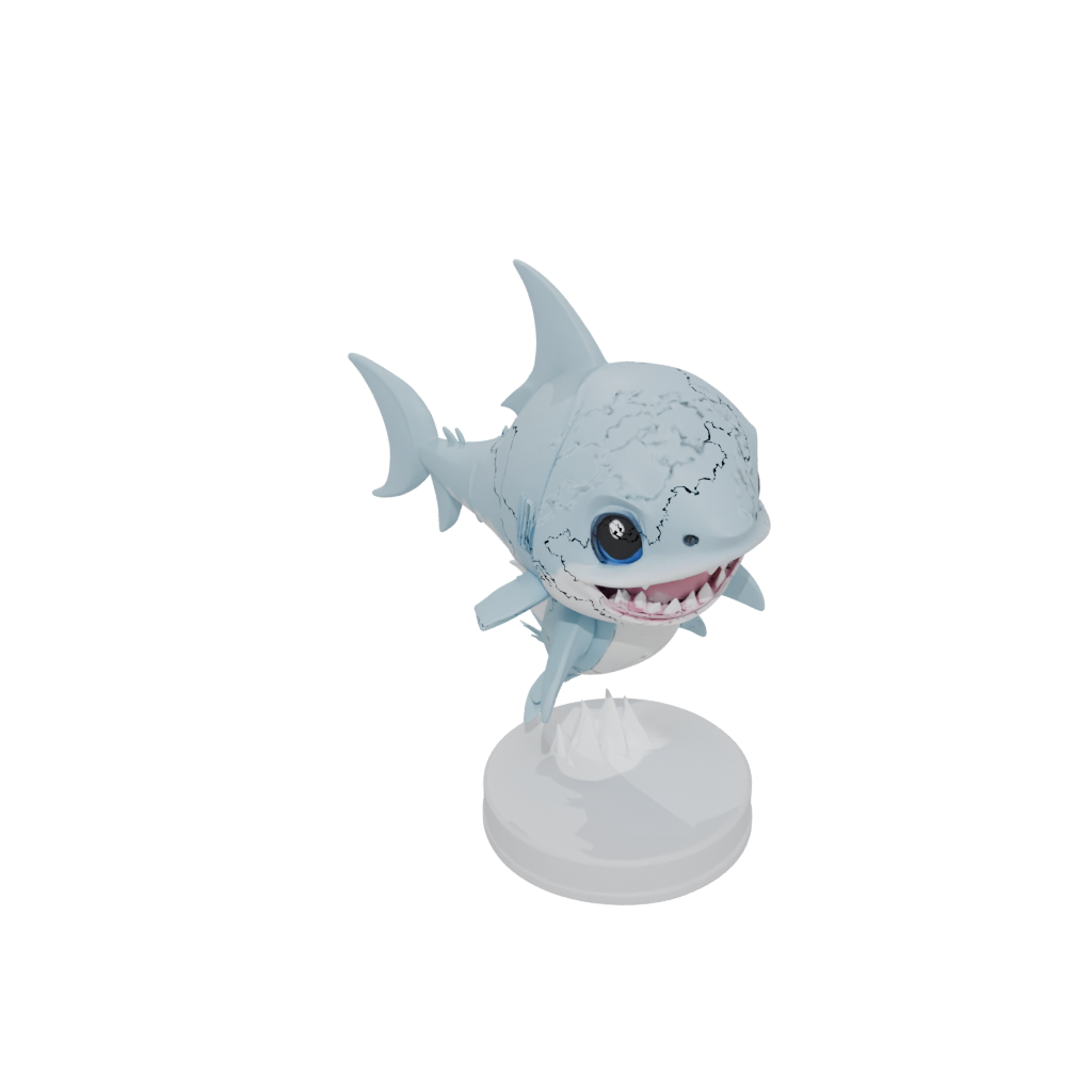 Pastel Chibi Flexi Great White Shark