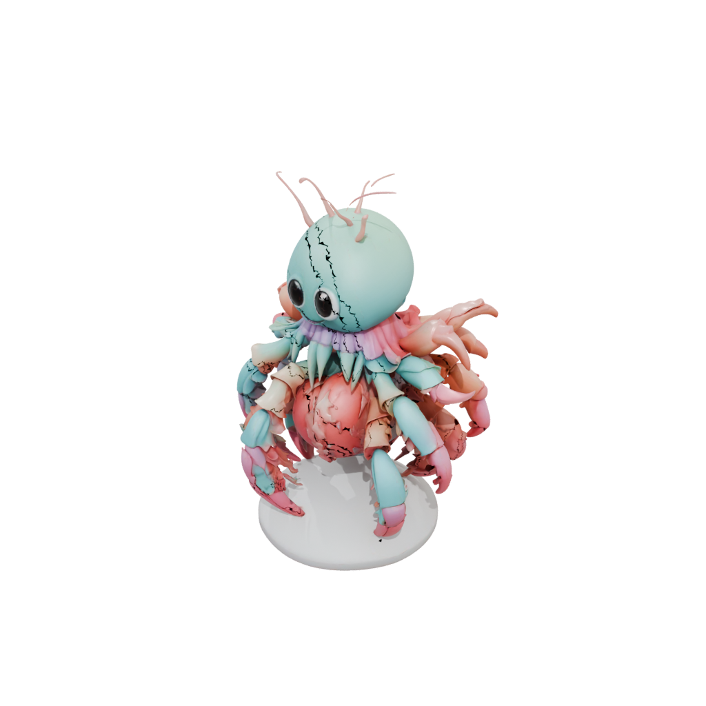 Pastel Chibi Flexi Hermit Crab