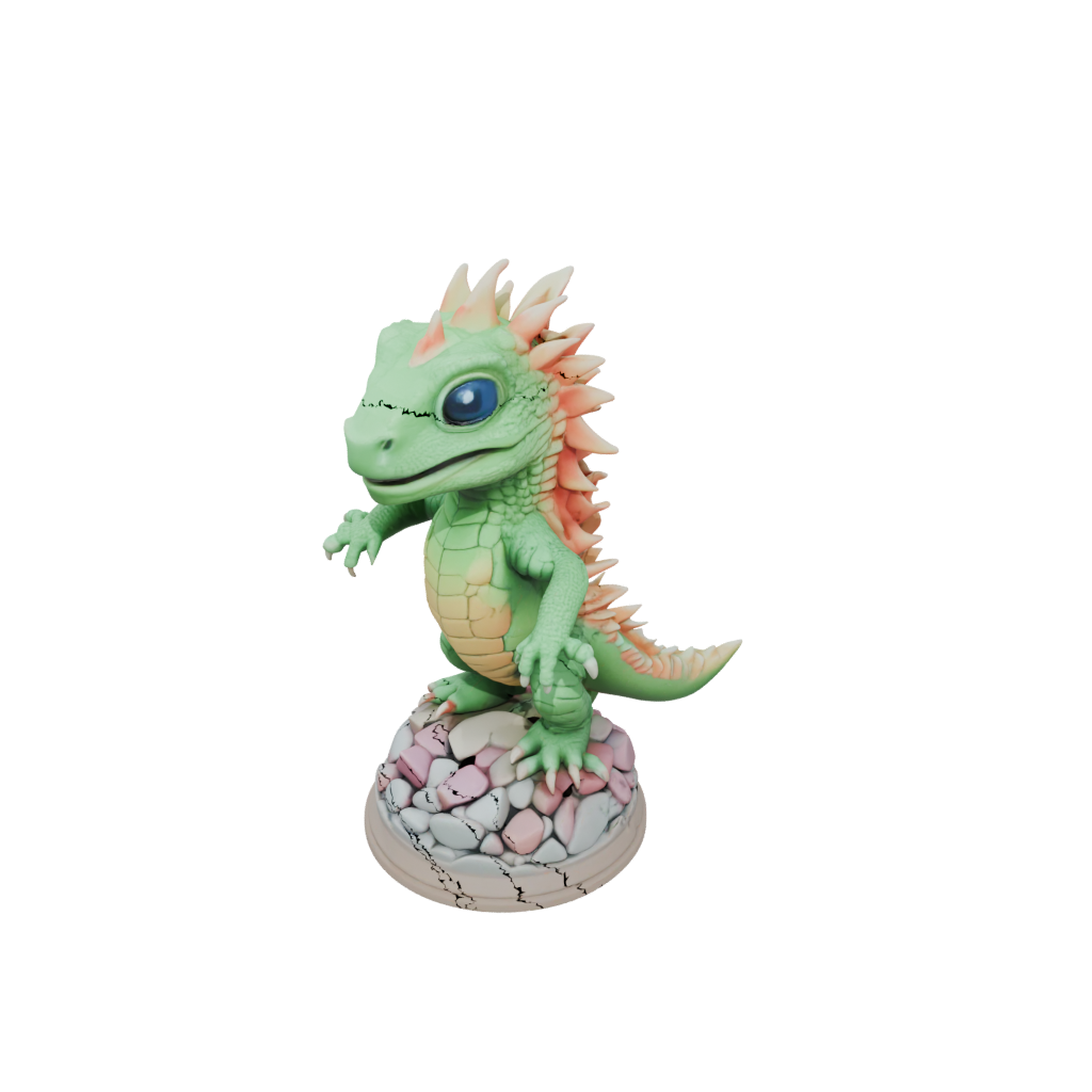 Pastel Chibi Flexi Iguana