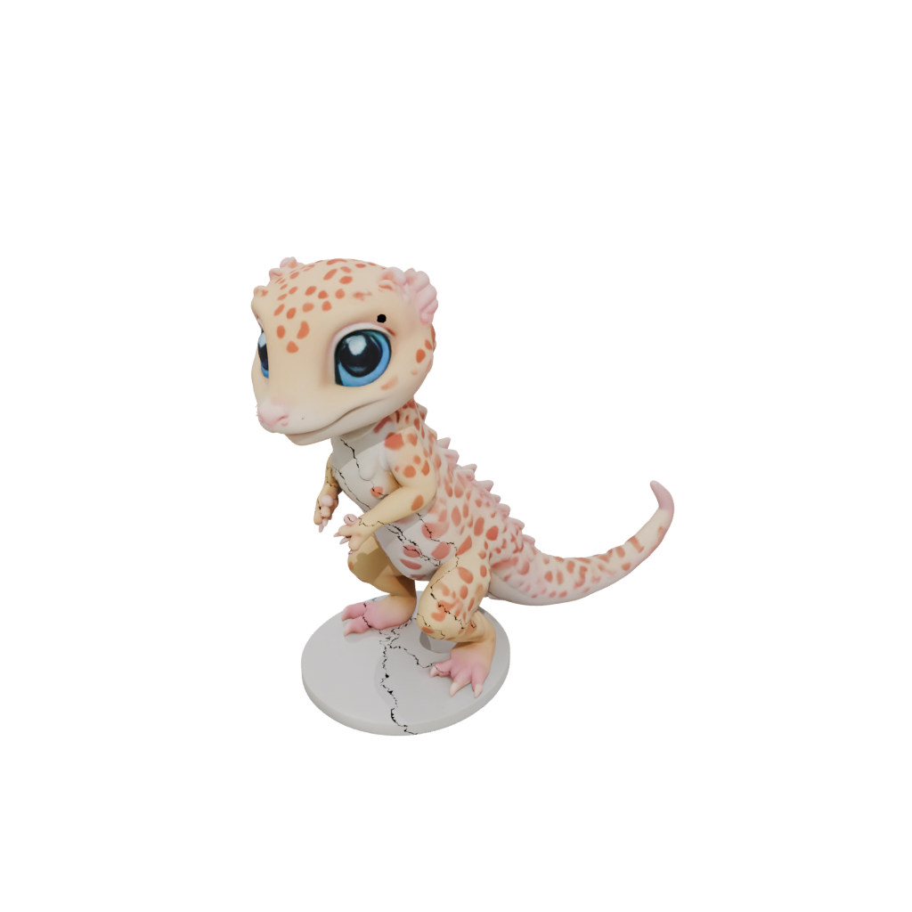 Pastel Chibi Flexi Leopard Gecko