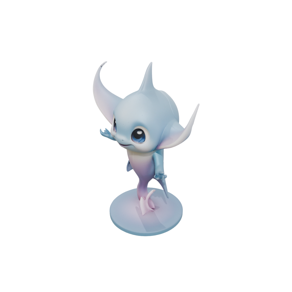 Pastel Chibi Flexi Manta Ray