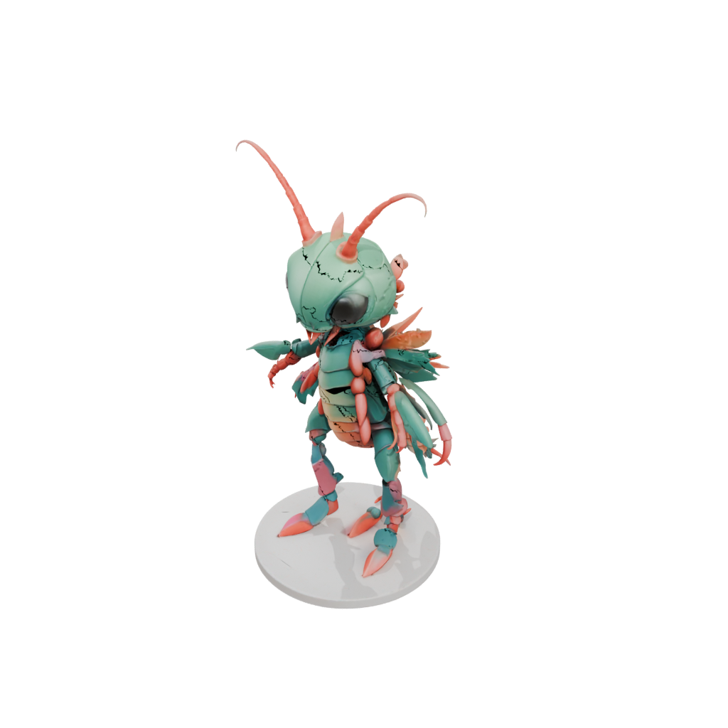 Pastel Chibi Flexi Mantis Shrimp