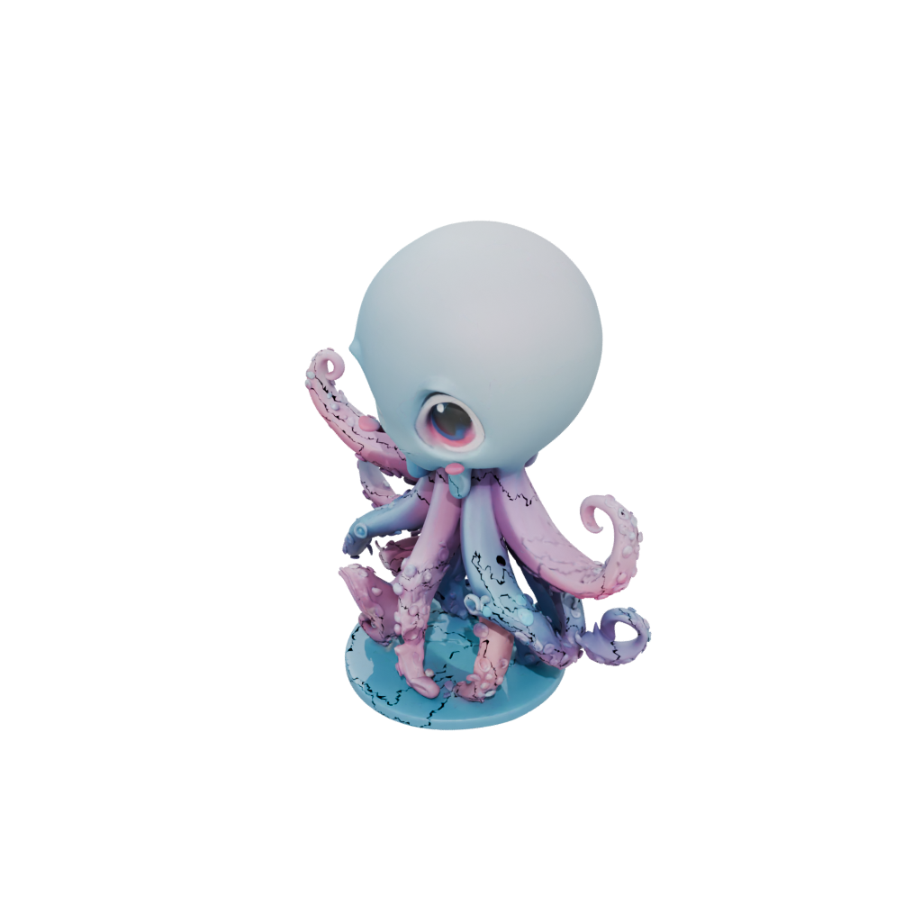 Pastel Chibi Flexi Octopus