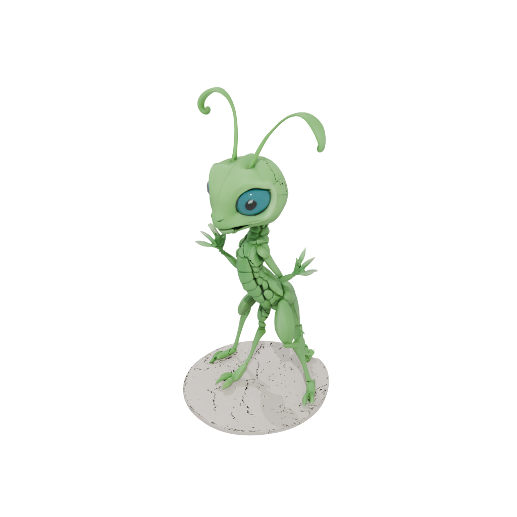 Pastel Chibi Flexi Praying Mantis