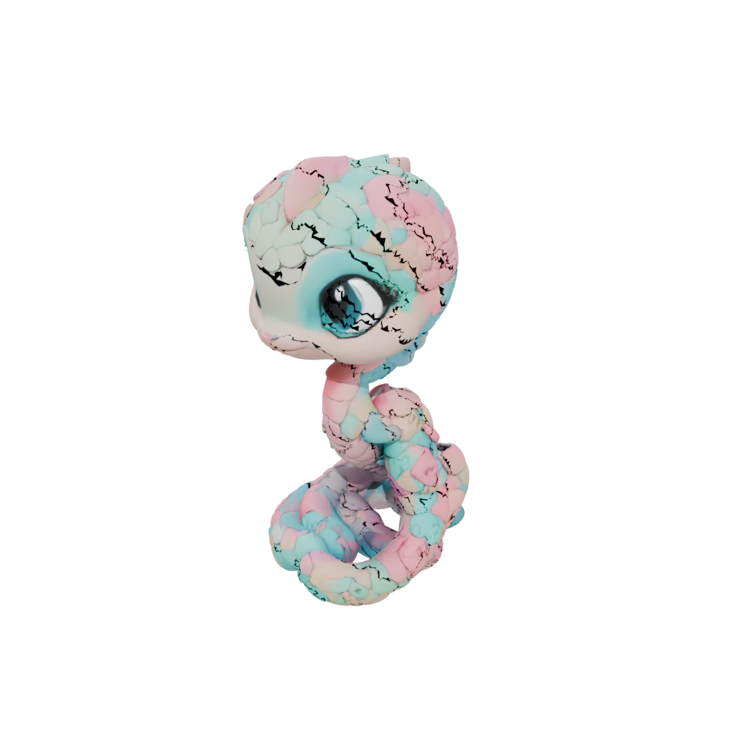 Pastel Chibi Flexi Rattlesnake