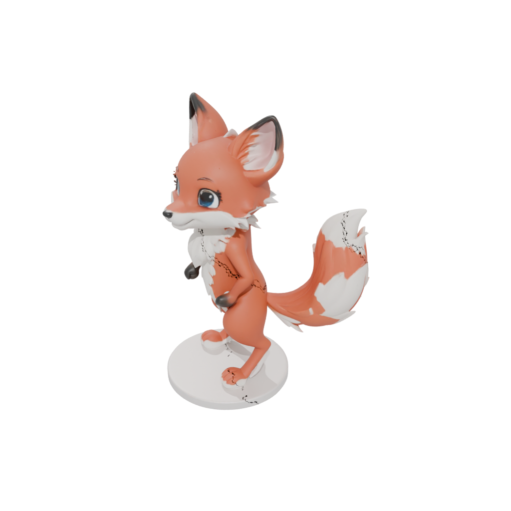 Pastel Chibi Flexi Red Fox