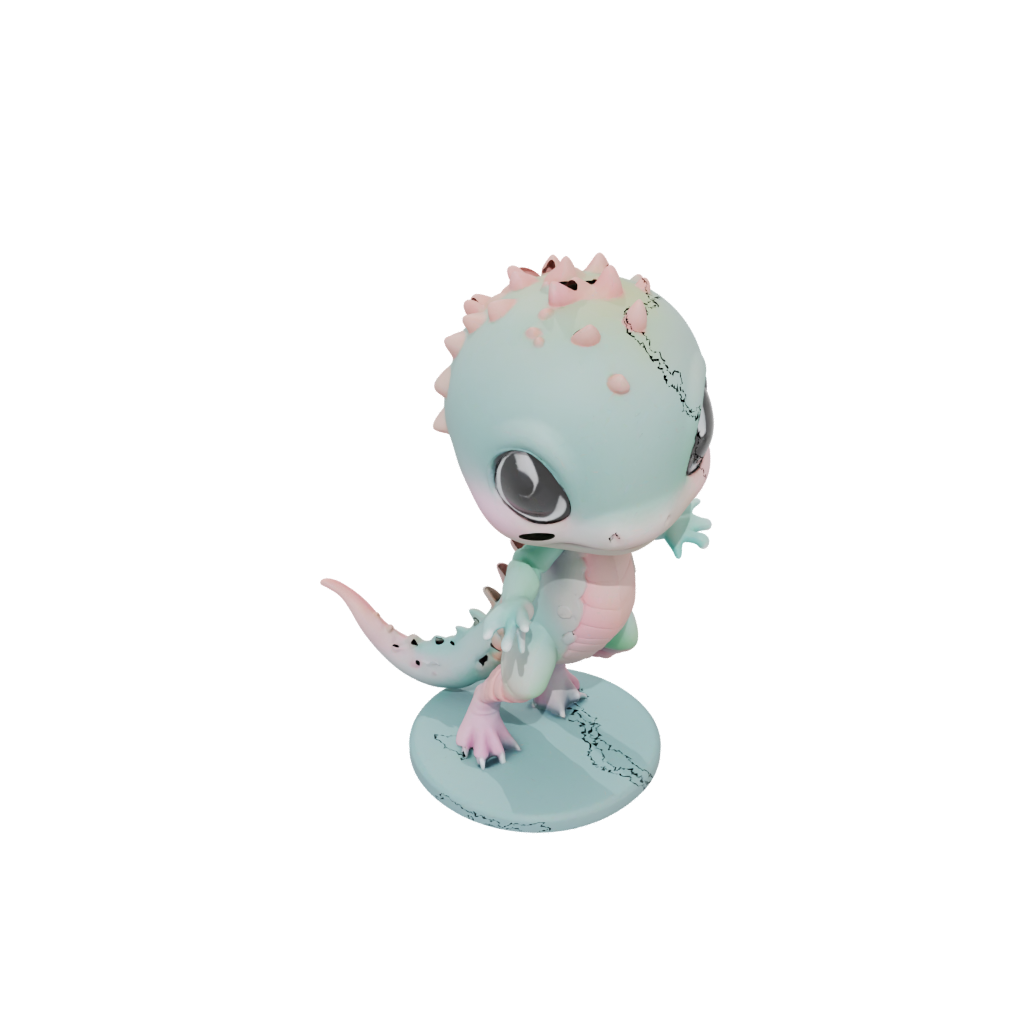 Pastel Chibi Flexi Salamander