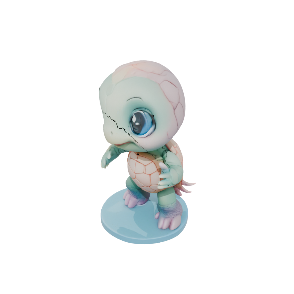 Pastel Chibi Flexi Sea Turtle