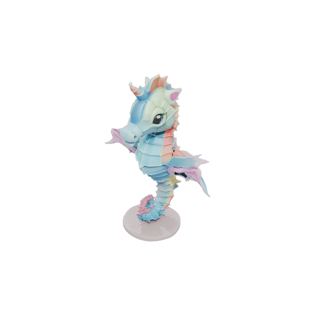 Pastel Chibi Flexi Seahorse