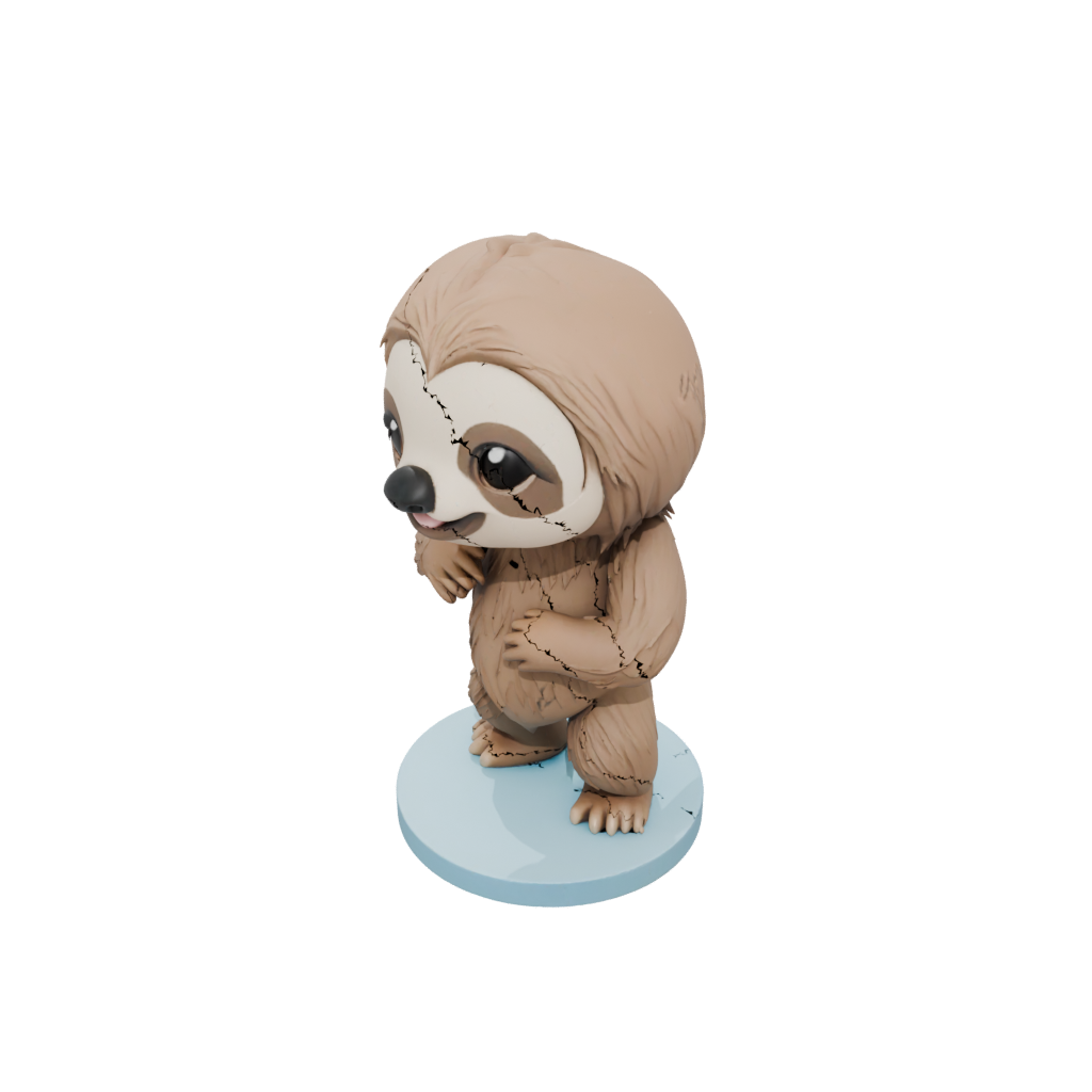 Pastel Chibi Flexi Sloth
