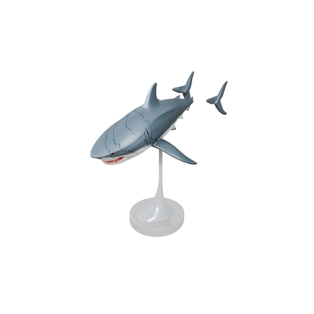 Pastel Flexi Great White Shark