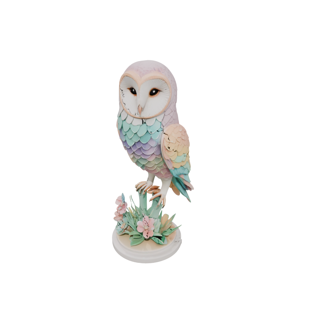 Pastel Floral Flexi Barn Owl