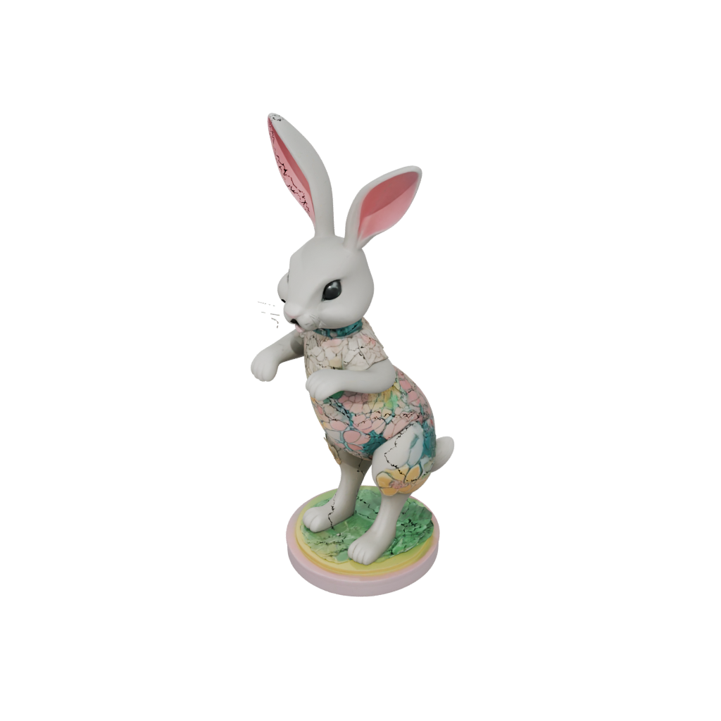 Pastel Floral Flexi Bunny Rabbit