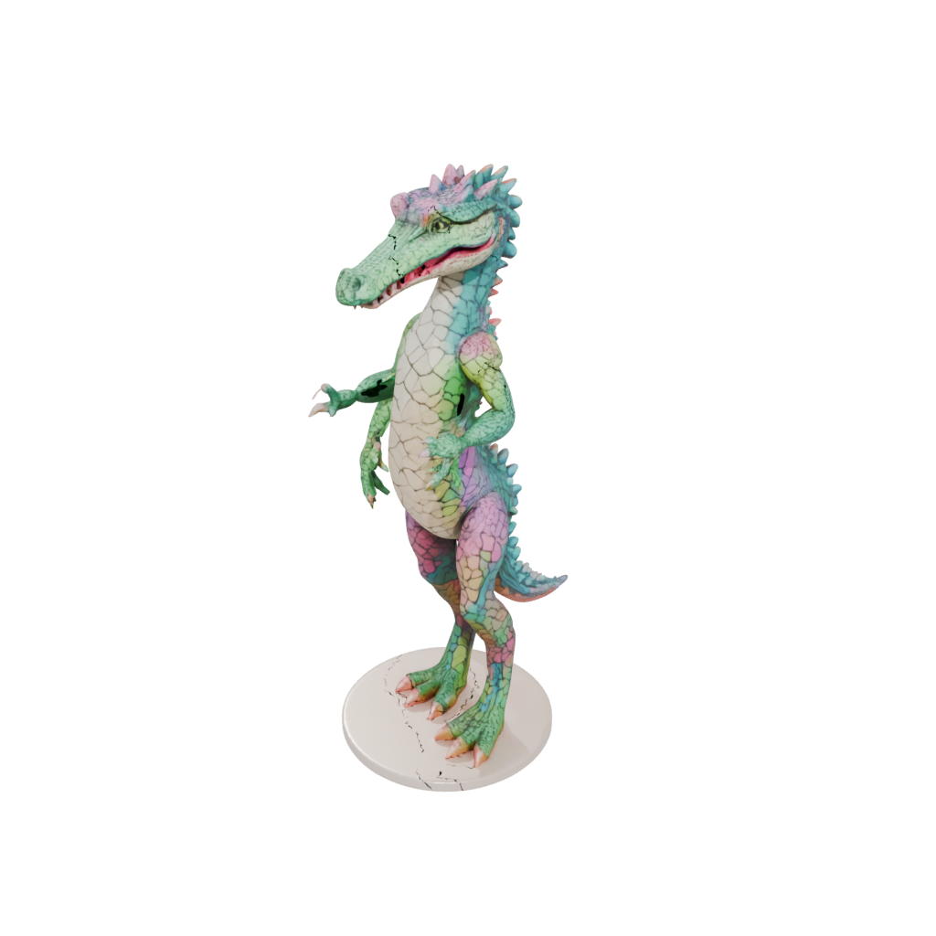 Pastel Floral Flexi Crocodile