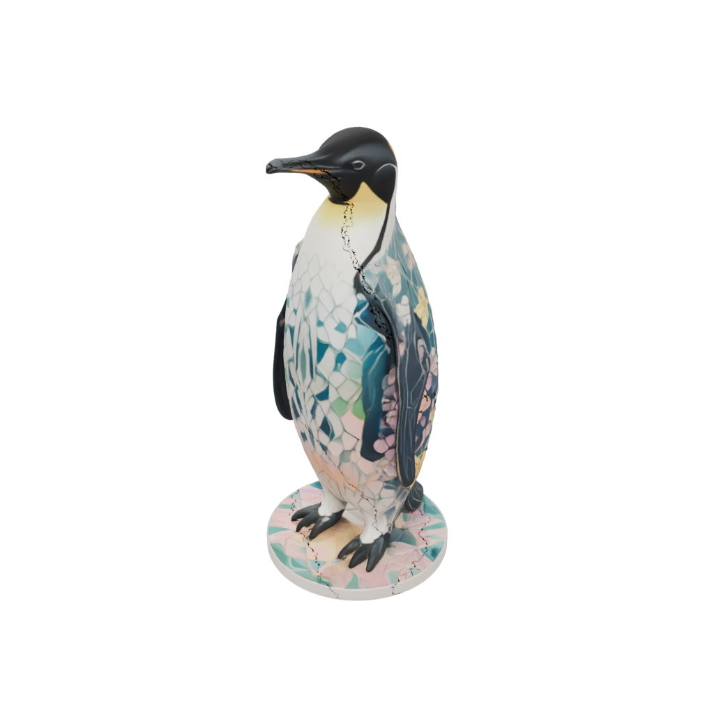 Pastel Floral Flexi Emperor Penguin