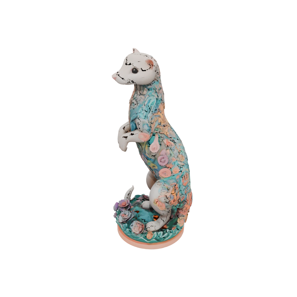 Pastel Floral Flexi Ferret