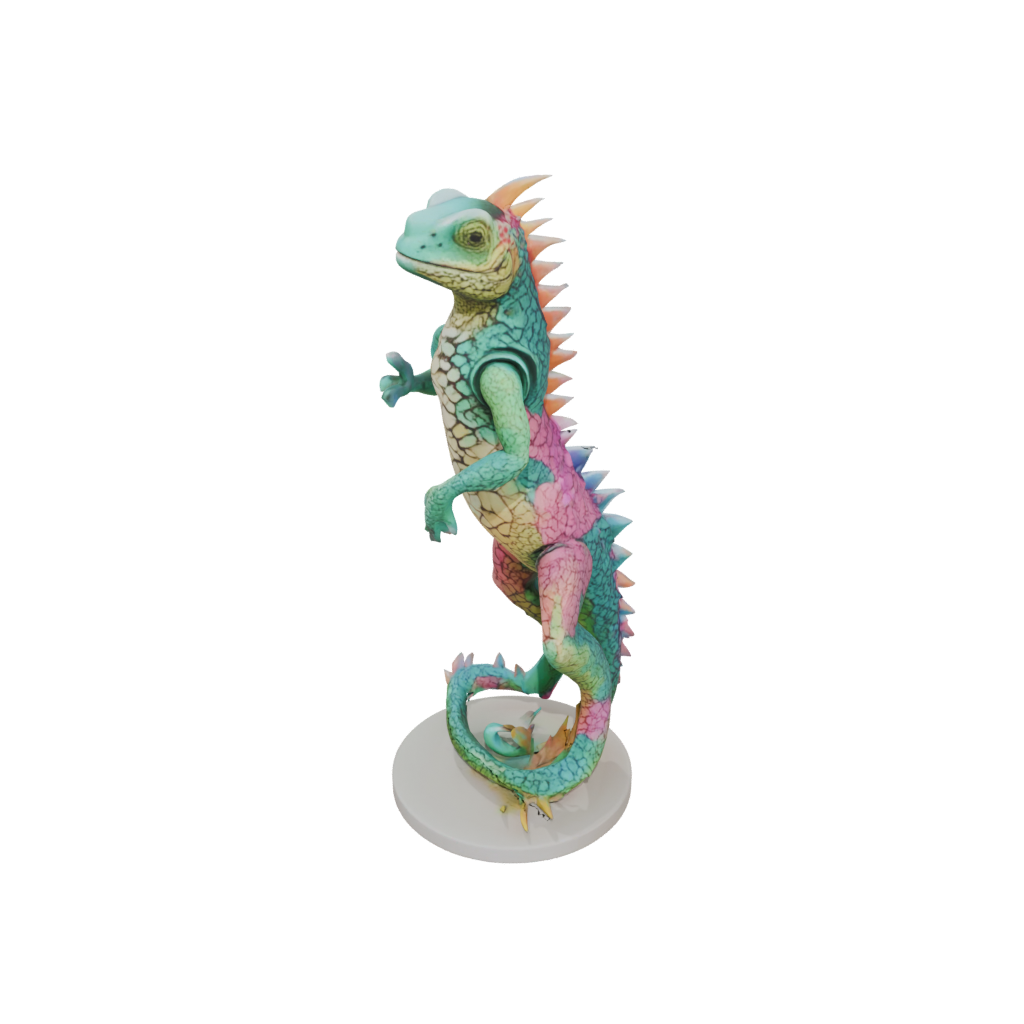 Pastel Floral Flexi Iguana