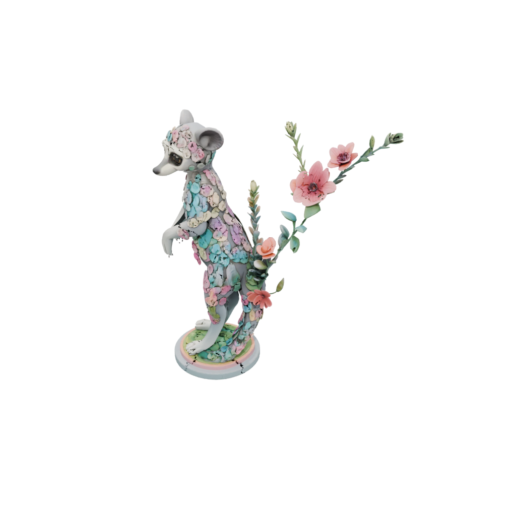 Pastel Floral Flexi Lemur