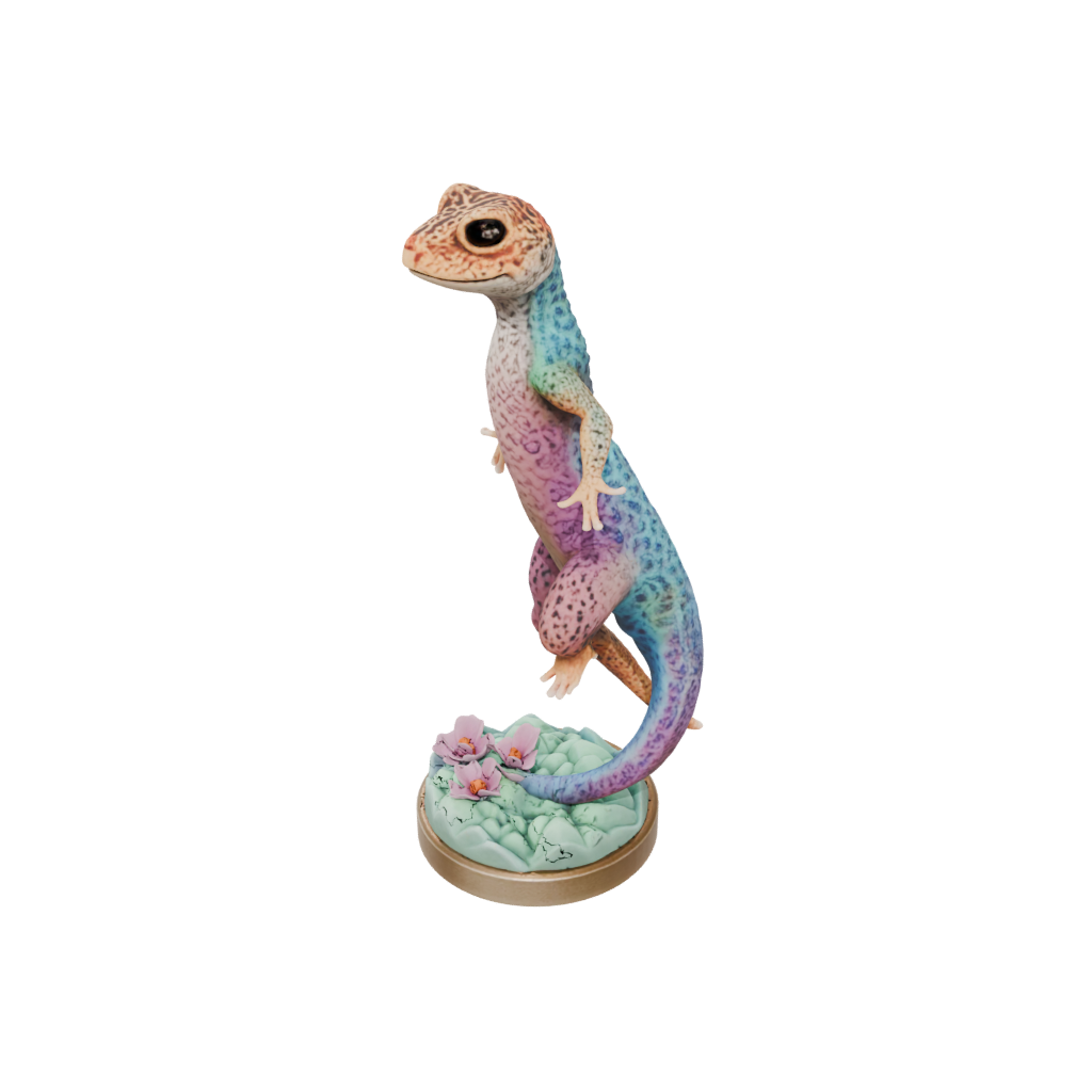 Pastel Floral Flexi Leopard Gecko