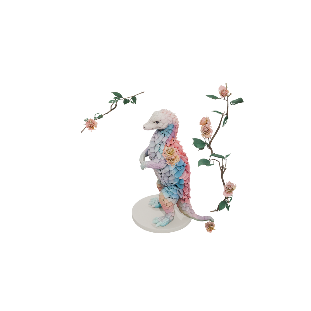 Pastel Floral Flexi Pangolin
