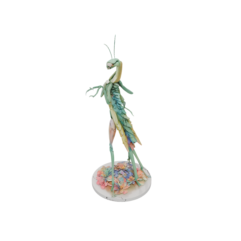 Pastel Floral Flexi Praying Mantis
