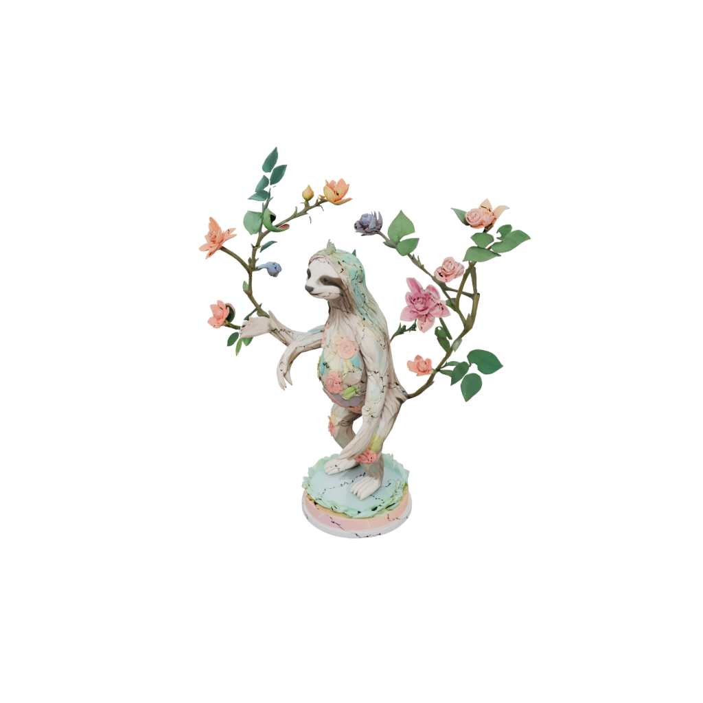 Pastel Floral Flexi Sloth