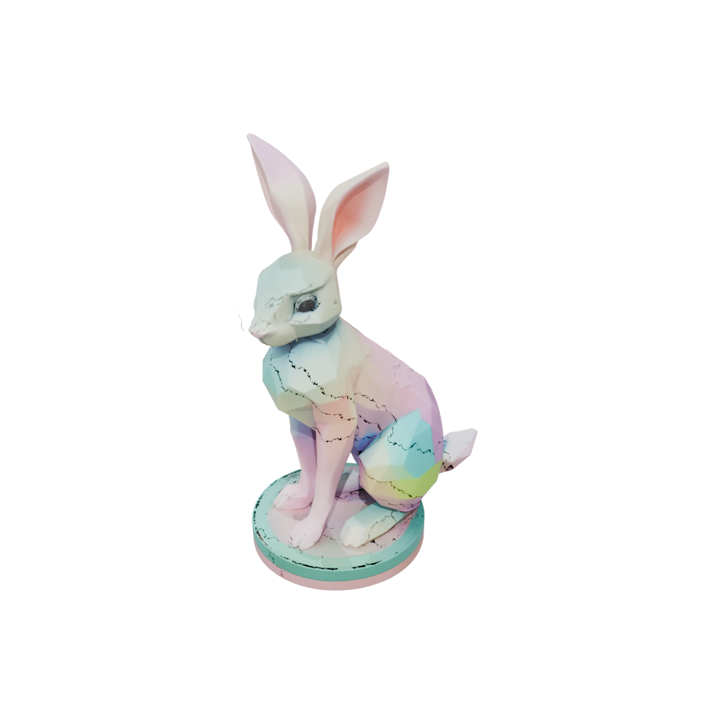 Pastel Geo Flexi Bunny Rabbit