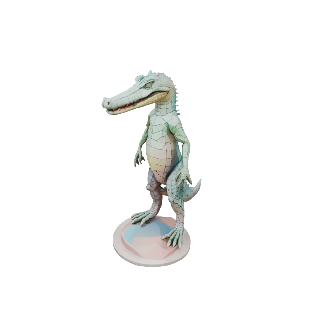 Pastel Geo Flexi Crocodile
