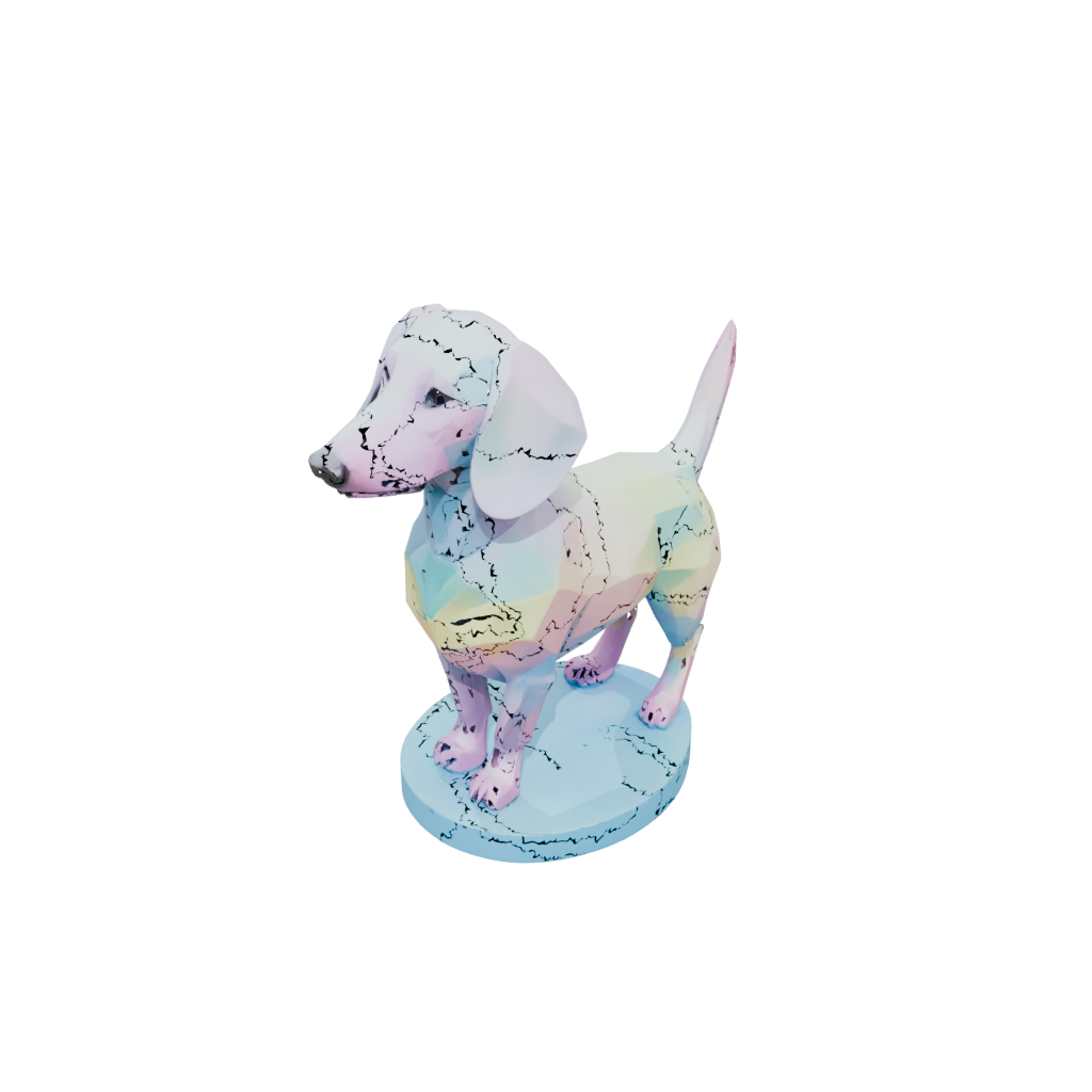 Pastel Geo Flexi Dachshund Dog