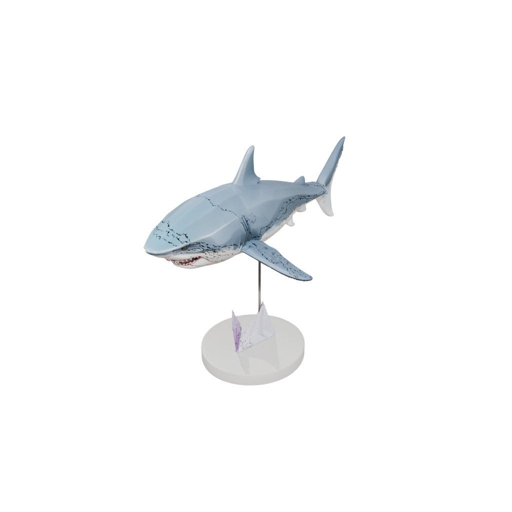 Pastel Geo Flexi Great White Shark