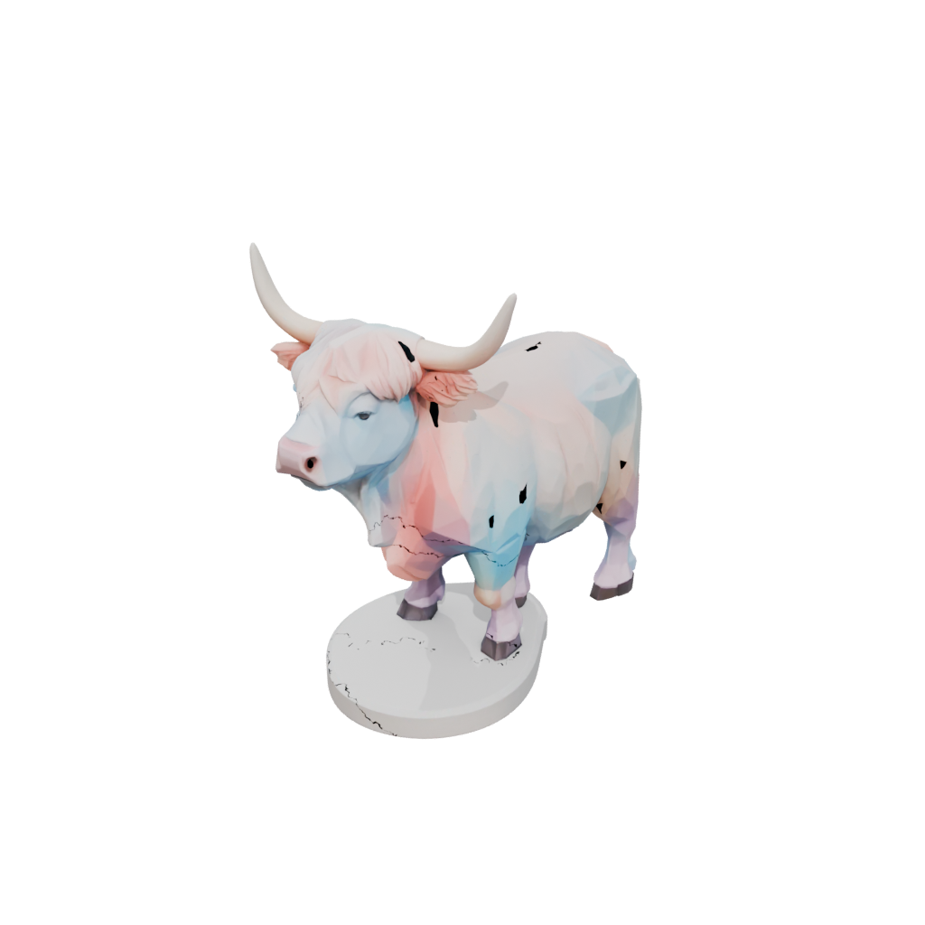 Pastel Geo Flexi Highland Cow