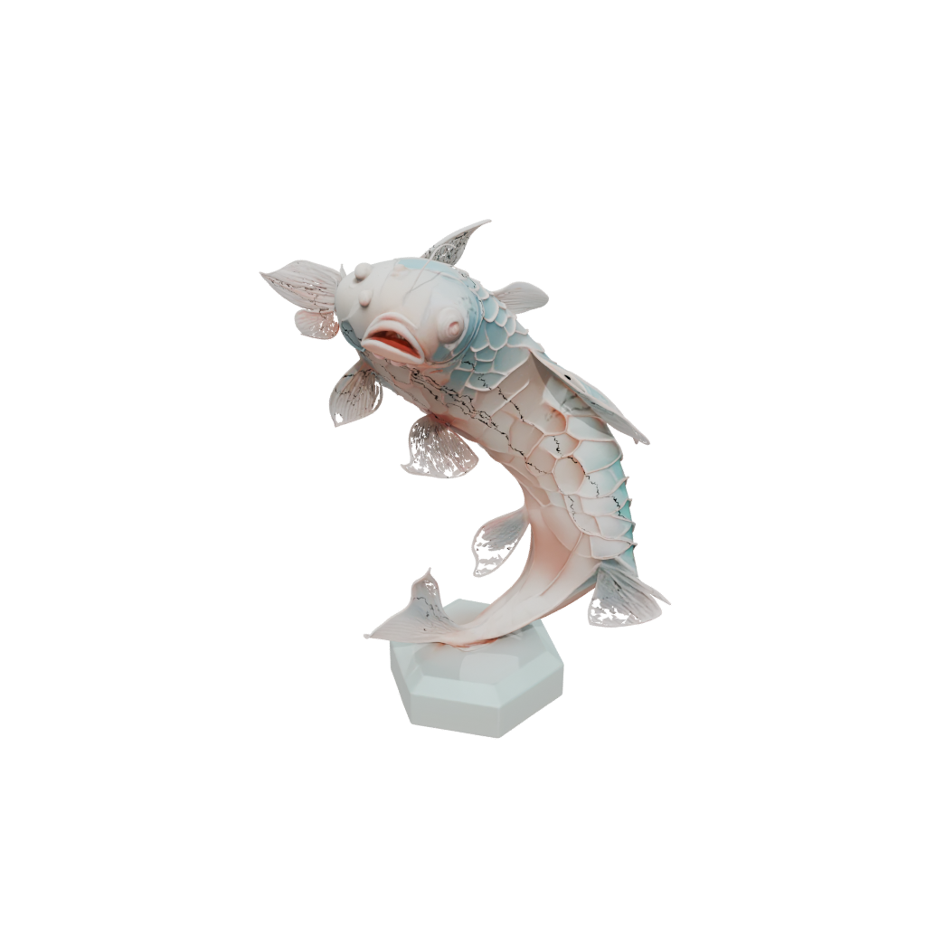 Pastel Geo Flexi Koi Fish