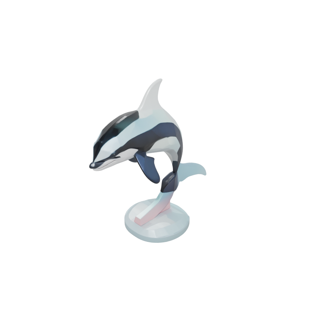 Pastel Geo Flexi Orca Whale