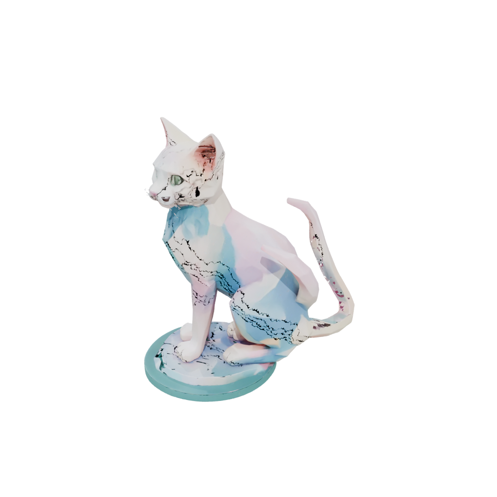 Pastel Geo Flexi Tabby Cat