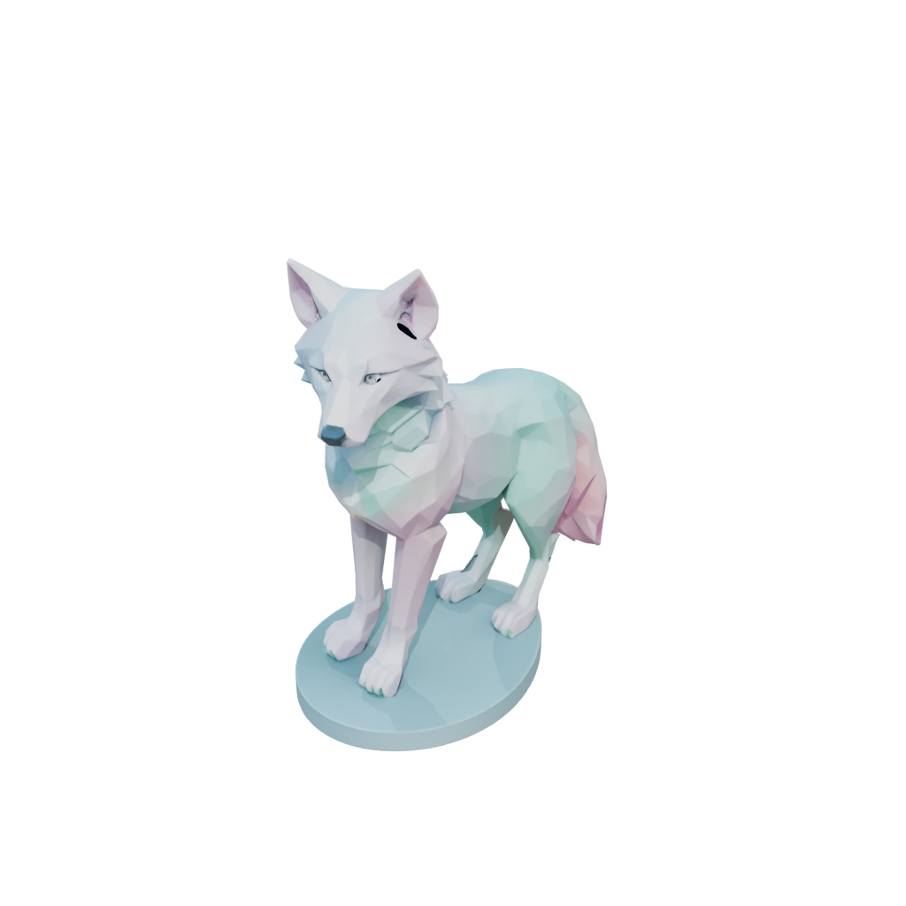 Pastel Geo Flexi Wolf Pup