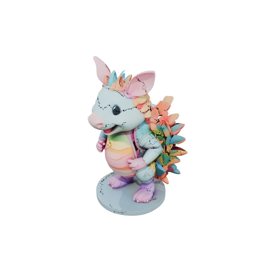 Pastel Kawaii Flexi Armadillo
