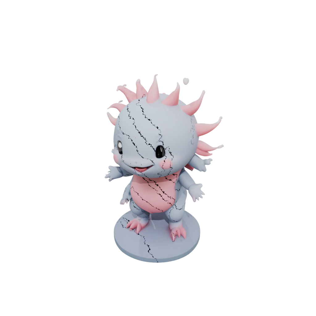 Pastel Kawaii Flexi Axolotl