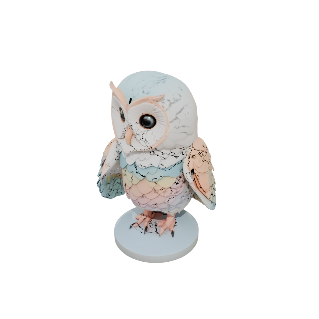 Pastel Kawaii Flexi Barn Owl