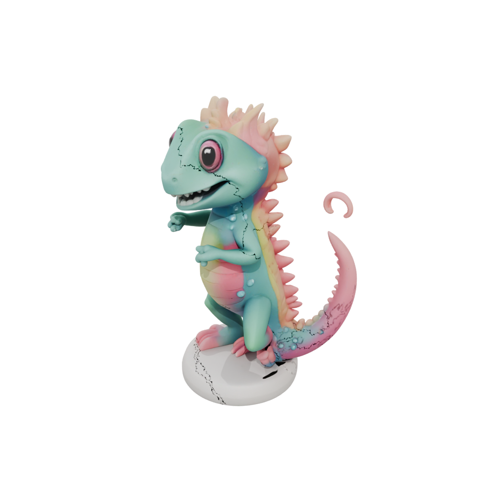 Pastel Kawaii Flexi Chameleon