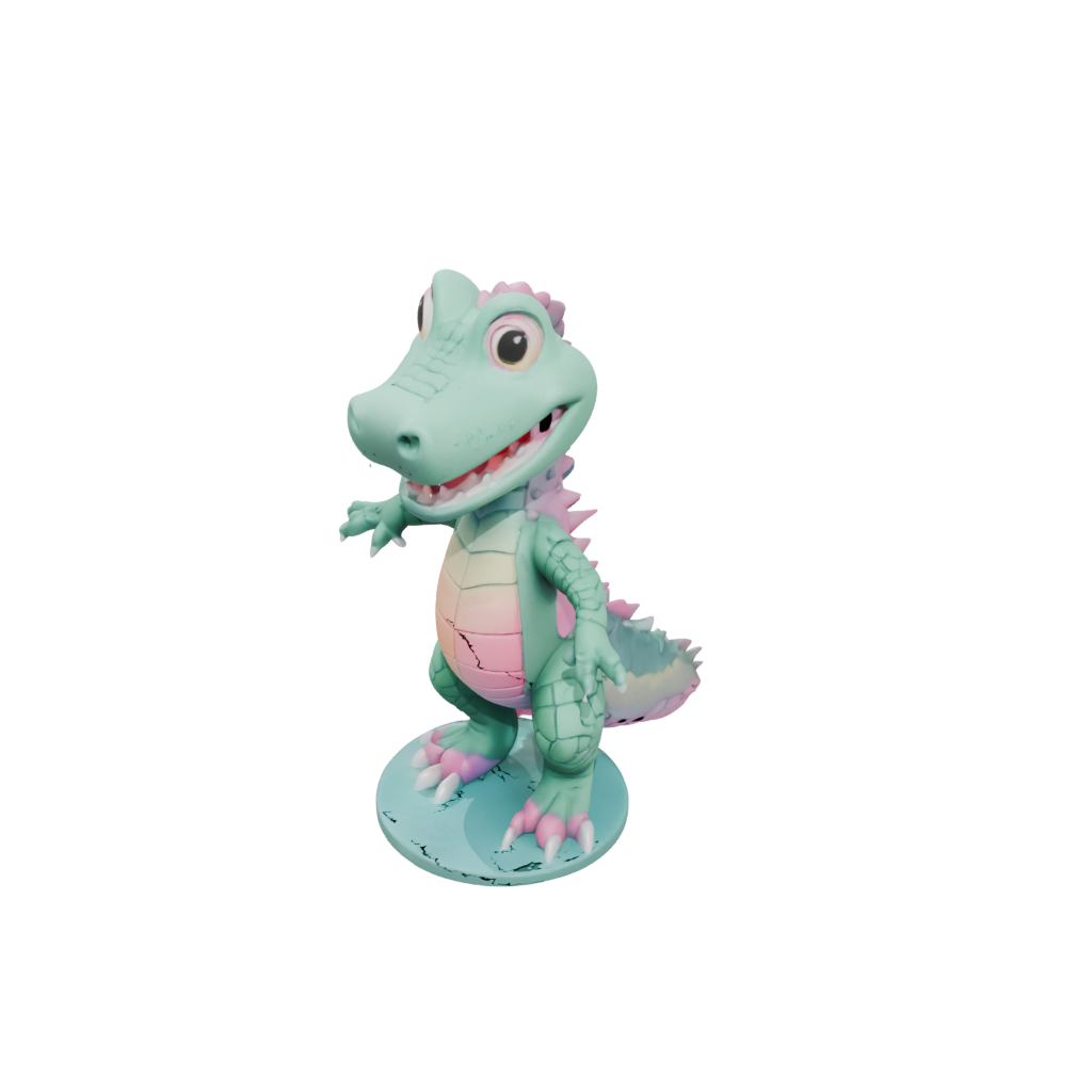 Pastel Kawaii Flexi Crocodile