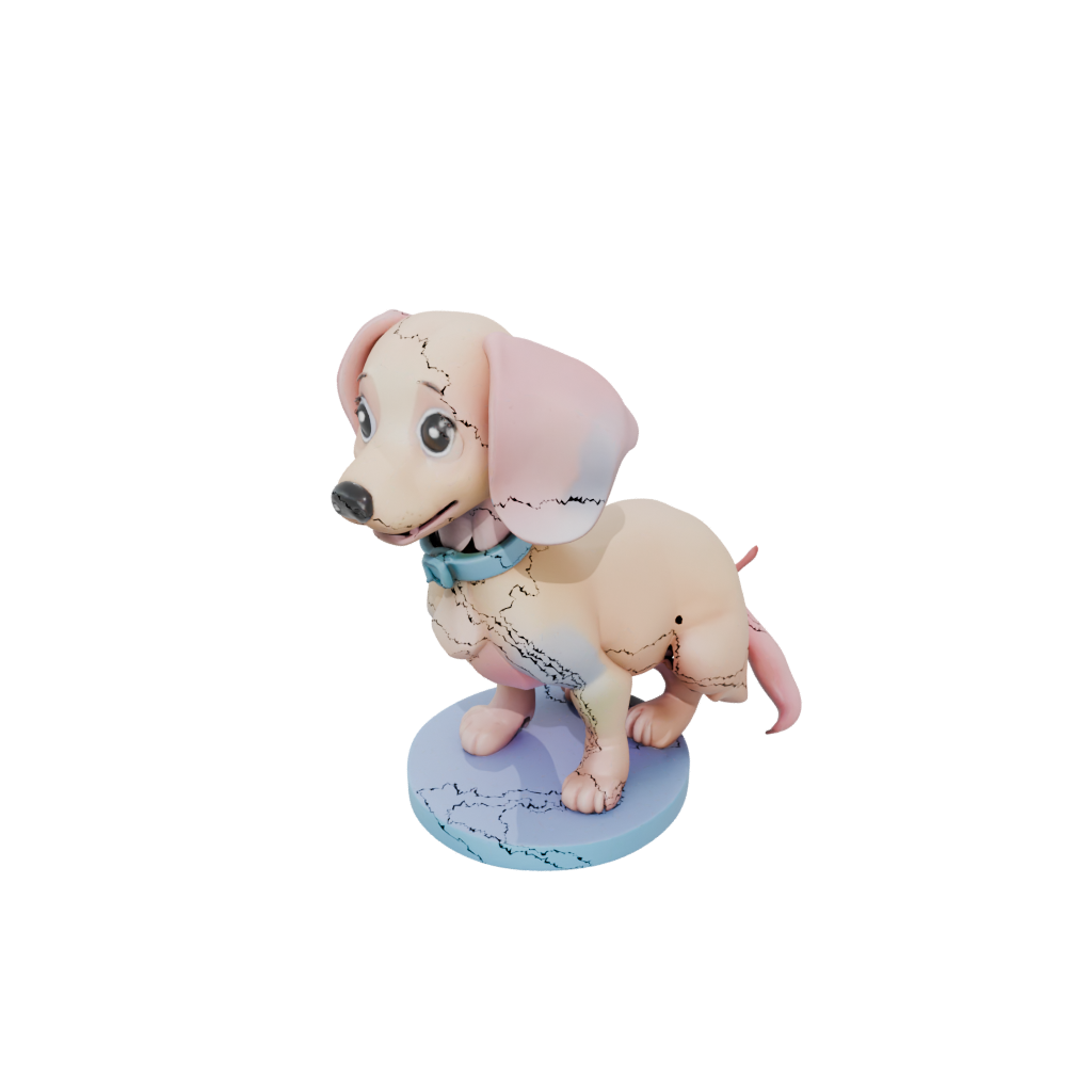 Pastel Kawaii Flexi Dachshund Dog