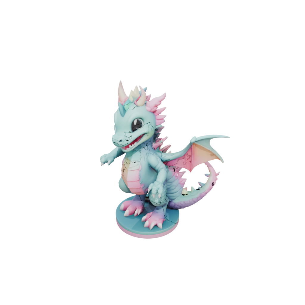 Pastel Kawaii Flexi Dragon