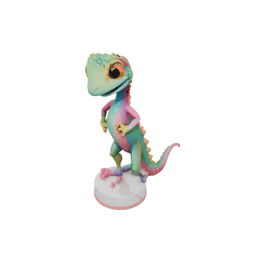 Pastel Kawaii Flexi Gecko