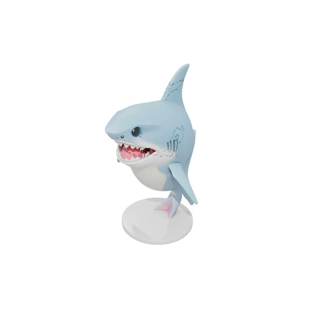 Pastel Kawaii Flexi Great White Shark