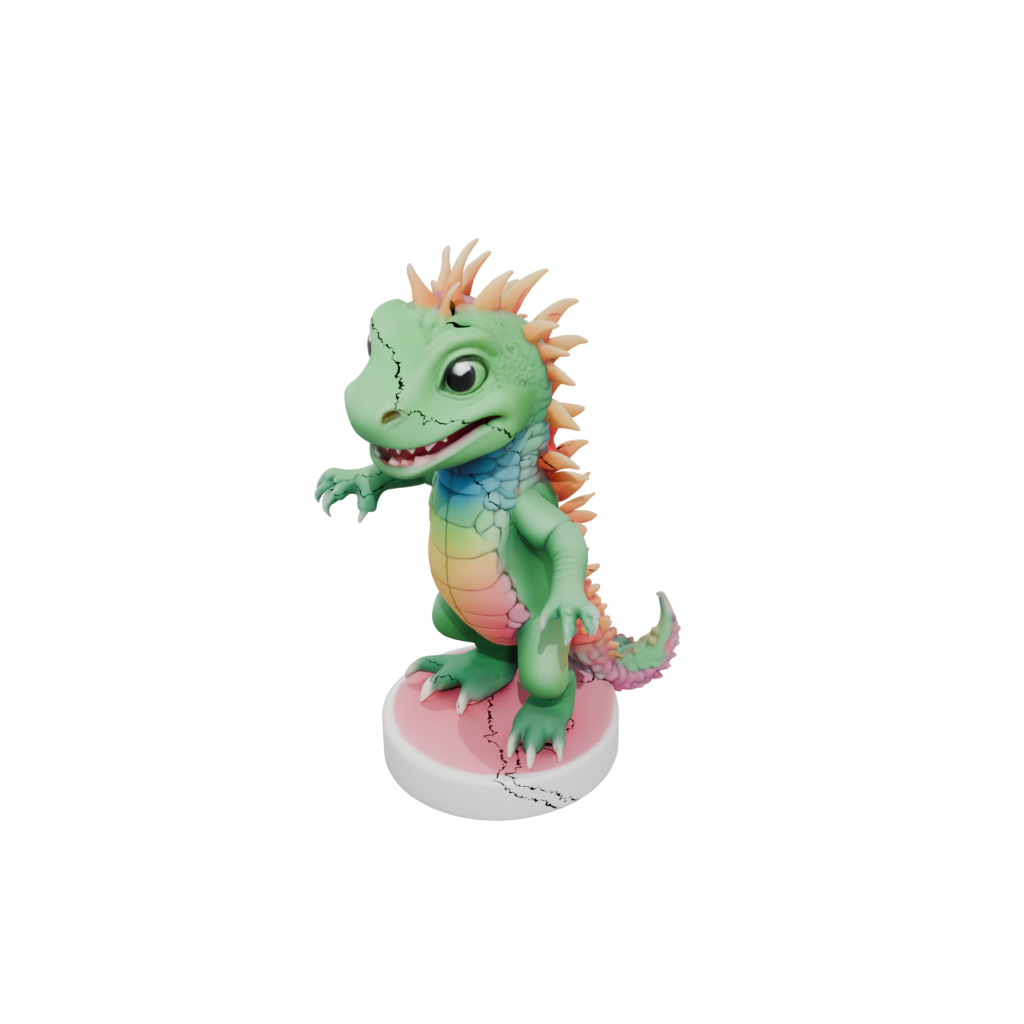 Pastel Kawaii Flexi Iguana
